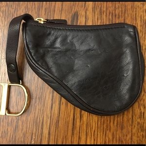 Christian Dior - Ostrich Leather saddle coin purse
